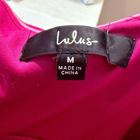 NWT Women’s LULU’S My Favorite Night Pink Off-the-Shoulder Bodycon Dress- Medium - Picture 10 of 10